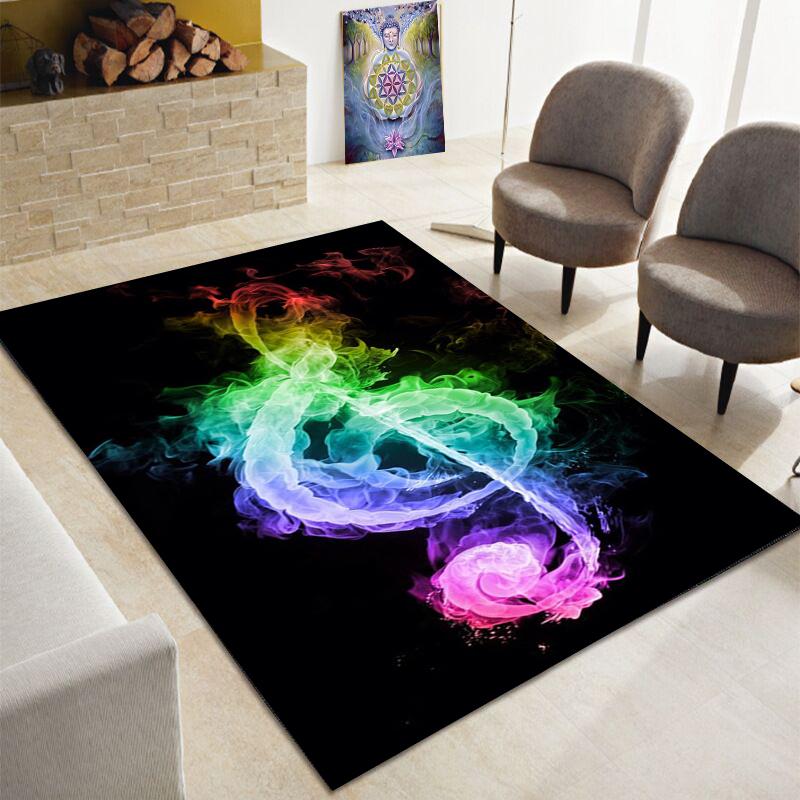 3D Creative Music Note Large Carpet, Living Room, Bedroom Sofa Carpet, Kitchen, Bathroom Door Mat, Non Slip Floor Mat Gift