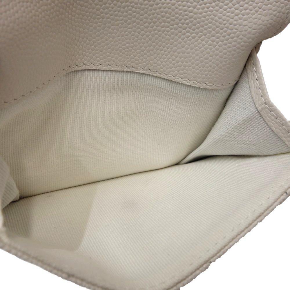 Подержанный маленький кошелек-трифолд CHANEL Classic Flap Matelasse из кожи икры AP0230 /083640