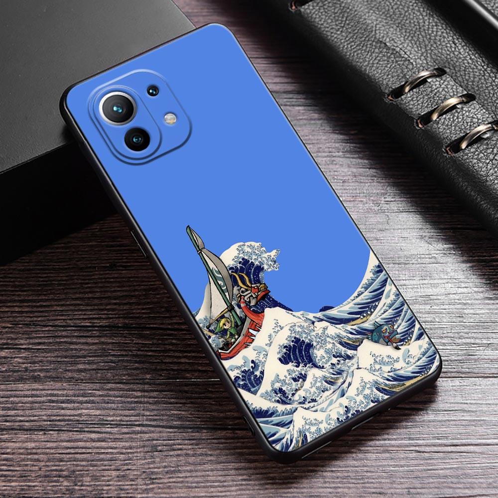 Японское искусство Хокусай Великая волна Чехол для телефона Для Xiaomi 13T 14T 15T 12T Pro Чехол Xiaomi 11Lite 5G POCO F8 F7 M7 X7 Pro Чехол