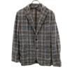 TAGLIATORE Made In Italy Check Pattern Tailored Jacket 46 Gray Blazer Men's Used