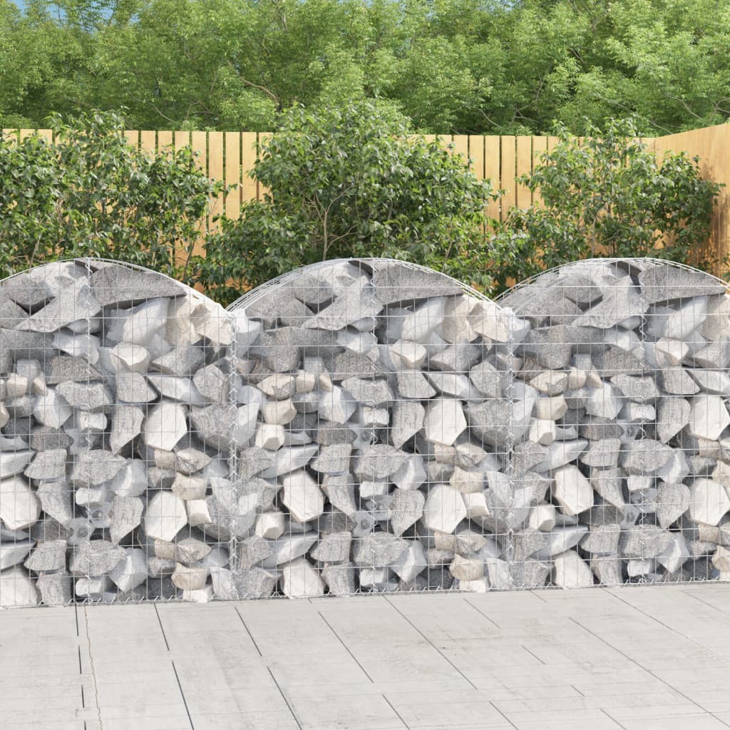 Gabion with High Arch 100x50x100 120 cm Galvanized Iron