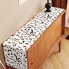 Nepnuser Linen Musical Notes Table Runner Music Event Birthday Party Wedding Decoration Farmhouse Home Dining Room Kitchen Table Decor (13" x 72")