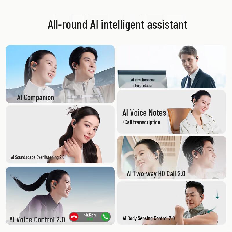 Cleer ARC5 Беспроводные спортивные наушники с открытым ухом и ИИ Bluetooth