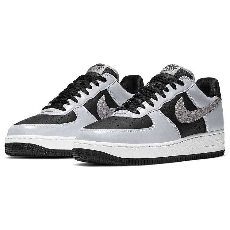Nike Кроссовки унисекс Air Force 1 3M Snake 2021 серебристо-черные DJ6033-001