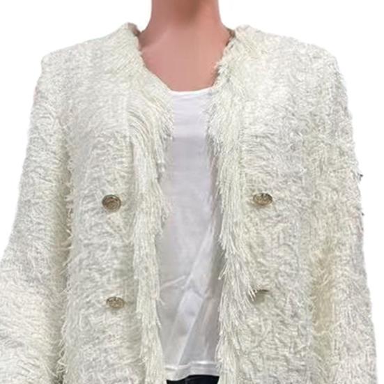 Women's Open Front Faux Fur Cardigan Fuzzy Dressy Shaggy Jacket Casual Long Sleeve Coat Fall Winter Outerwear