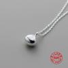 Xiaomi Silver color Pean Shape Chain Choker Necklace For Women Wide Fine Jewelry Wedding Party Birthday Gift