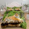 3D Giant Tiger Bedding Set King Queen Twin Single Size Duvet Cover Pillow Cases Bed Linen Set