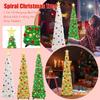 1.5m/5ft Hanging Ball Retractable Folding Hair Strip Madder Spiral Christmas Tree