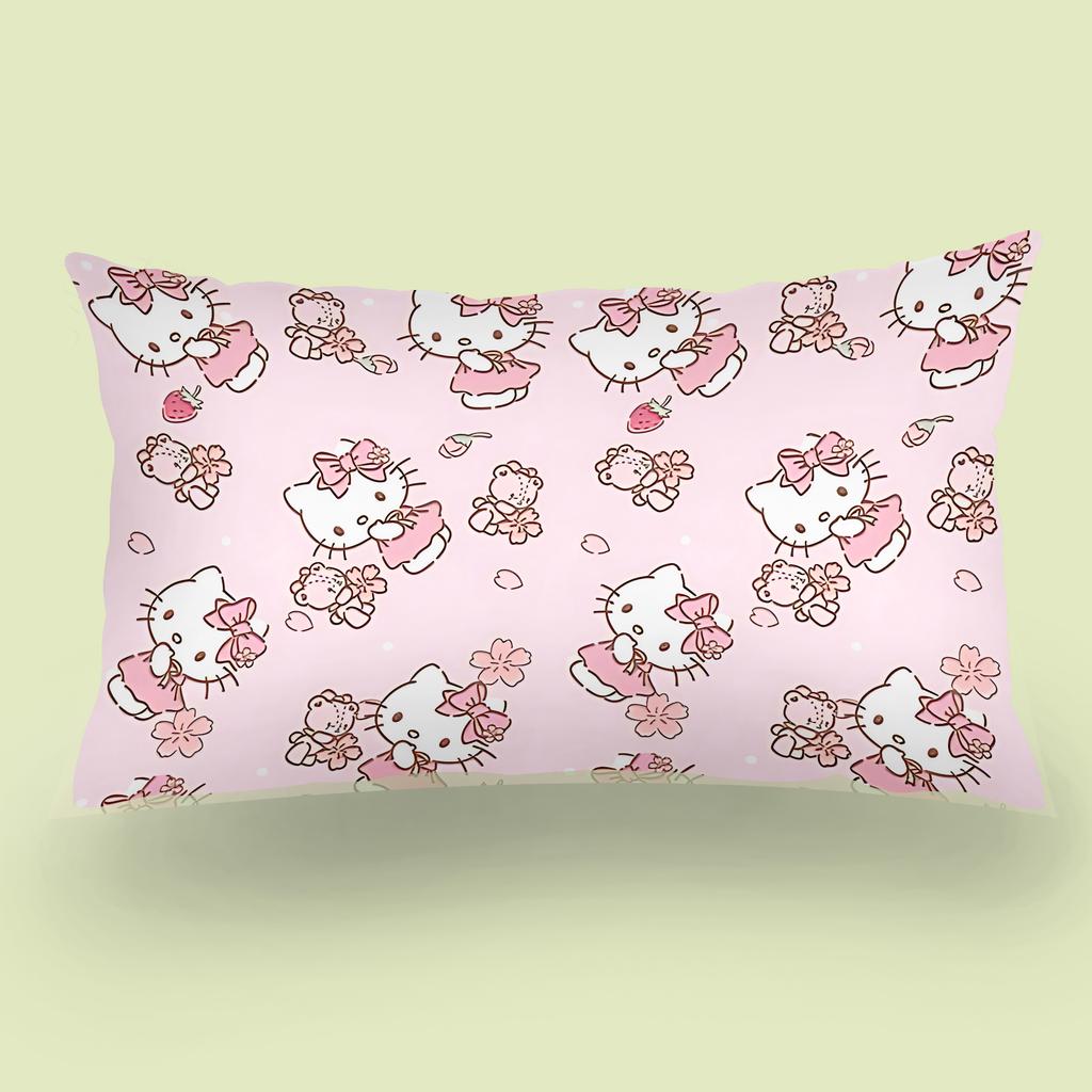 Мультяшные милые наволочки Hello Kitty Мультяшные декоративные чехлы для подушек на диван для дома Двусторонние с принтом Короткий плюш Милый чехол для подушки