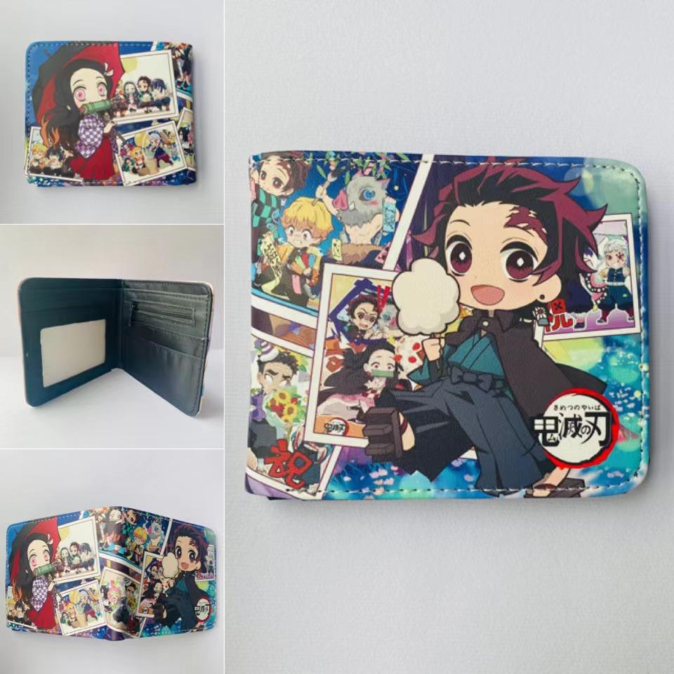 Japan cartoon comics Demon Slayer Student Coin Purse Short Bi-fold Wallet 0003 KTB