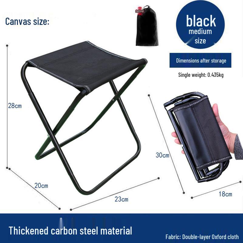 Складной уличный стул: Портативный телескопический стул для кемпинга, рыбалки, пикников, рисования и уличных торговцев