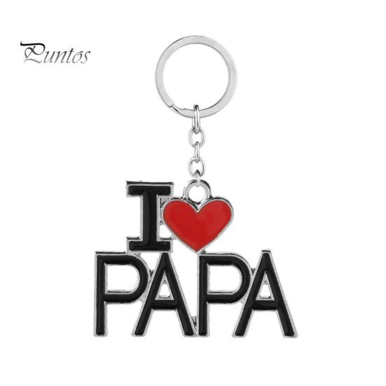 Брелок для ключей с подвеской в виде сумки для автомобиля, с надписью «Любовь, мама, папа», с двухсторонним гравированным дизайном, символизирующий связь родителей и детей