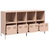 Sideboard Pink 135 x 39 x 73.5 cm Cold Rolled Steel