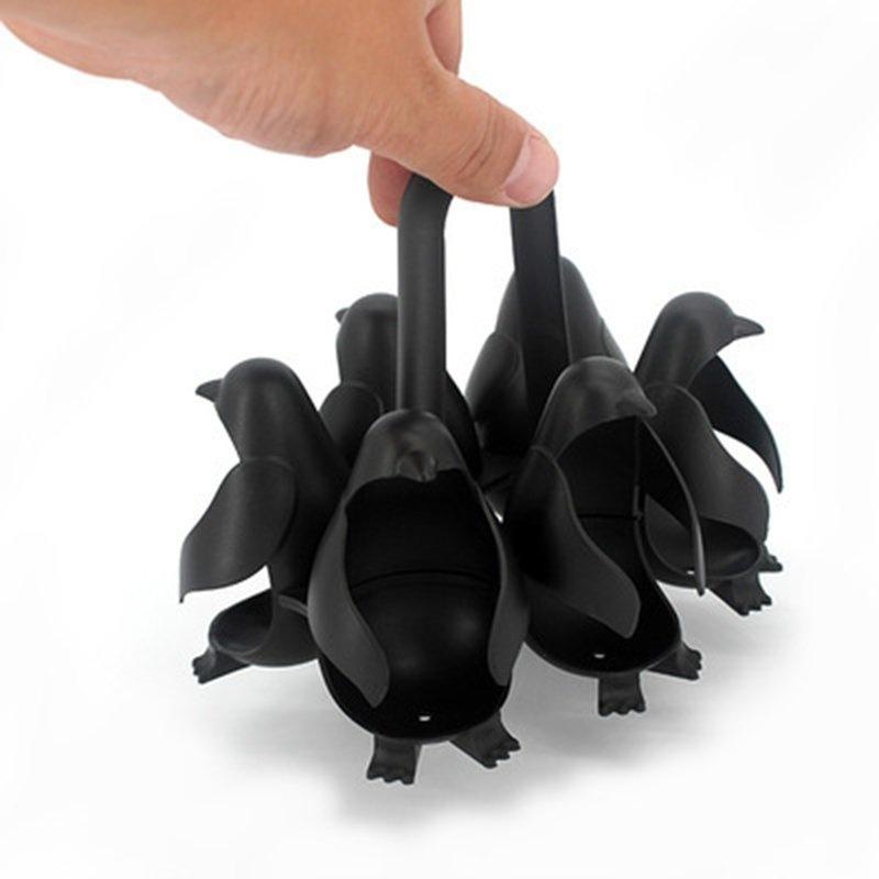 Multifunctional Penguin Shape Kitchen Egg Storage Rack Egg Cooker Refrigerator Storage Shelf