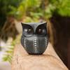 Современная стильная художественная фигурка Lucky Owl из смолы (Черно-белый, 2 предмета)