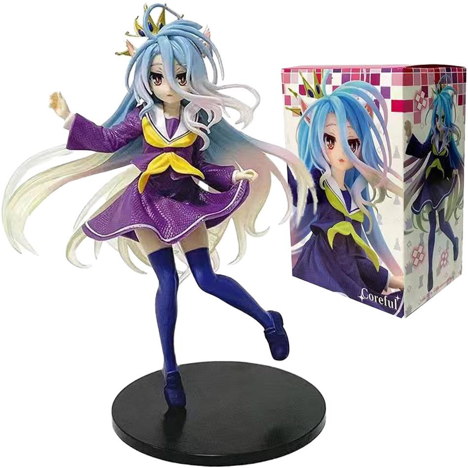 10-19 см Аниме Ngnl No Game No Life Белая "Фигурка Аниме ПВХ Фигурки Действия Аниме Коллекция Модель Украшение Модель Аниме Игрушка Подарки