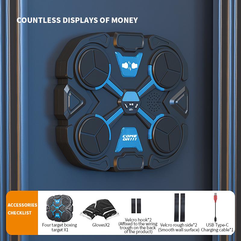 Музыкальный боксерский тренажер Bluetooth Музыкальный боксерский тренажер для взрослых детей Настенный Умная музыкальная боксерская игра Боксерское оборудование