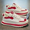 2025 Spring New Casual Teen Low-top Dad Shoes Trend Thick-soled Heightening Shoes Sports Casual Shoes Men