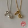 BF CLUB Silver Color Necklace For Women Key Heart Engagement Fine Jewelry Wedding Party Birthday Gift