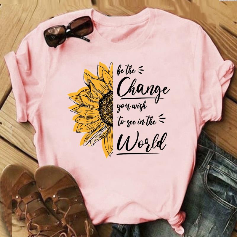 (Asian Size)Tee Top Butterfly Lovely Style Cute 90s Clothing Casual Short Sleeve Women Print Lady Fashion T Shirt Female Graphic T-shirt