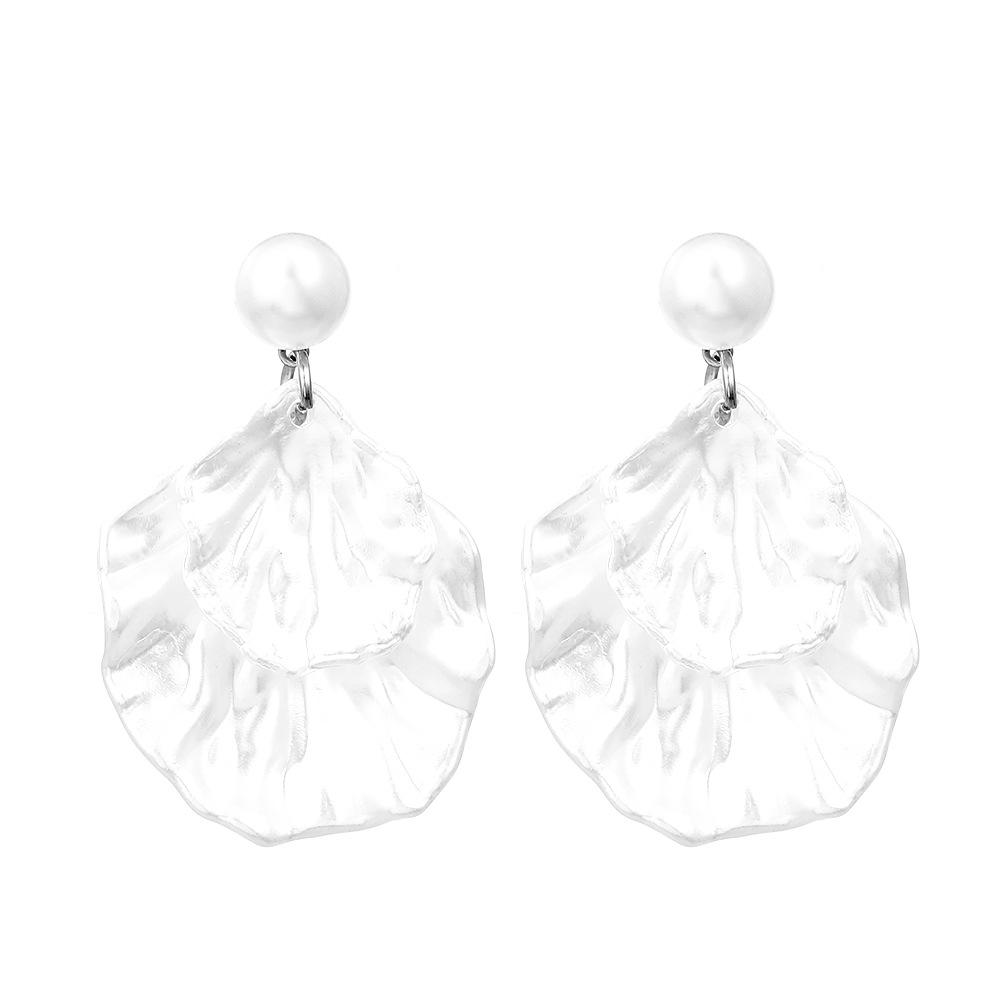 New Shell Style Women Earrings Simple Versatile Earrings Sweet Fan Shell Earrings
