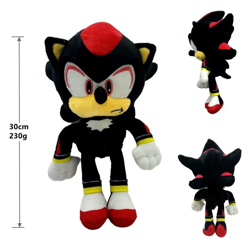 Shadow Hedgehog Plush Toy Soft Stuffed Animal Cartoon Doll Anime Figure Gift For Kids