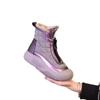 Winter New Versatile Shoes Ladies Soft Sole Cotton Footwear Retro Waterproof Snow Boots Plush High Top Women's Shoes Mujer