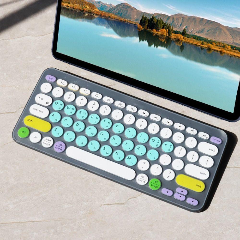 TPU Korean Keyboard Cover Transparent Protective Skin for Logitech K380