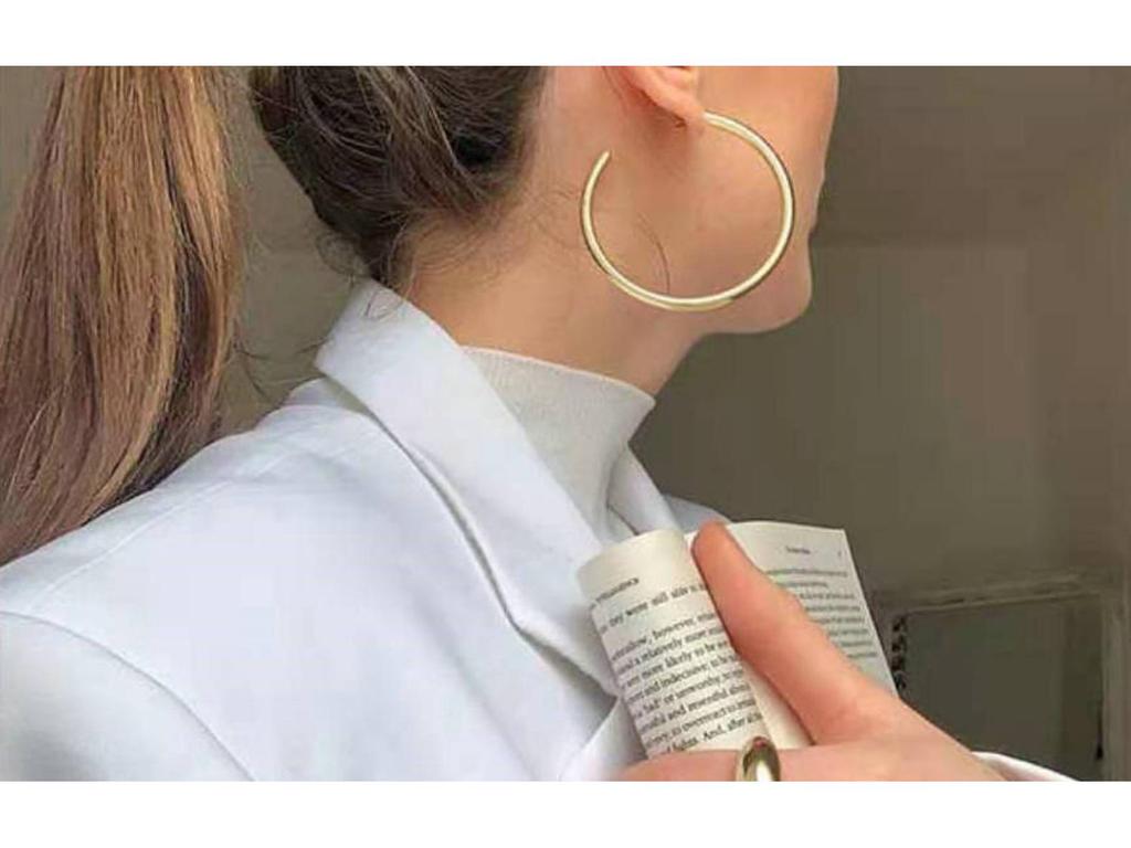 Преувеличенное ретро модное кольцо из титановой стали с гладкой дугой – европейский и американский стиль, женские украшения.