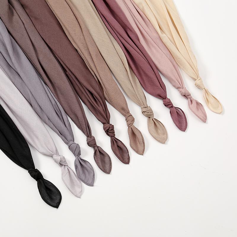 New Muslim Modal Hijab Rayon Cotton Shawls For Women Plain Scarf Big Size Headscarf Wraps Islamic Turban Headband 170*75cm