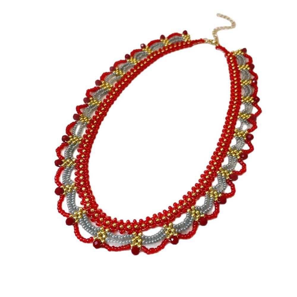 Hanfu Accessories Horse Face Skirt Necklace Ethnic Style Multi-layer Lace Necklace Decoration