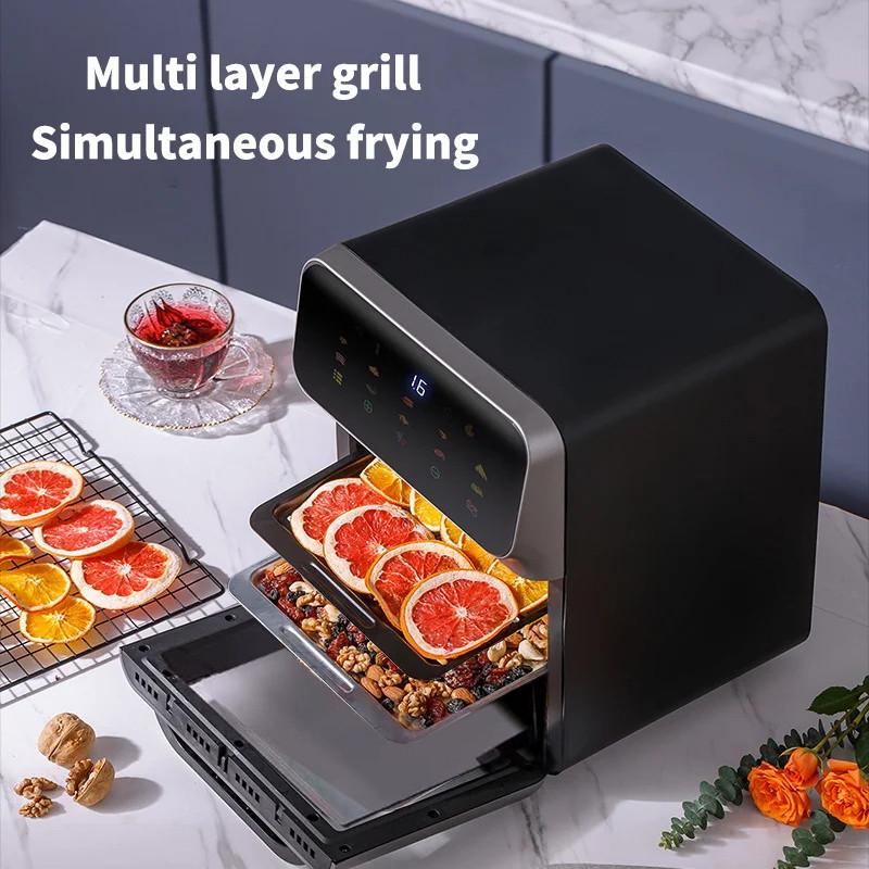 10L Large Capacity Oil-free Electric Air Fryers Household Kitchen 360° Baking Convection Oven Automatic Deep Fryer