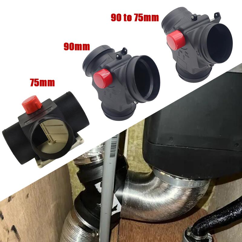 75MM/ 90MM/ 90MM до 75MM клапан заслонка регулируемый воздуховод дизельный нагреватель вентиляционный воздуховод Т-образный разветвитель выхлопная труба соединитель
