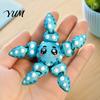Flexible Joint Starfish Figure 3D Printed Articulated Figure, Cartoon Fidget Sea Animal Pendant Toy, Ornament for Desktop Decor, Schoolbag Accessory