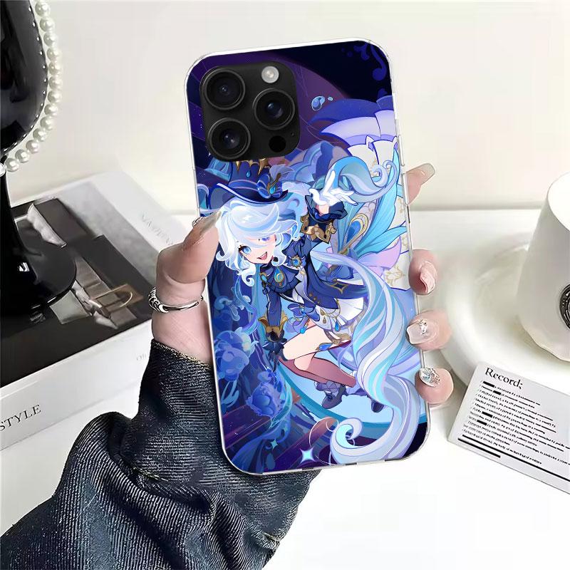 Genshin Impact Фурна Мягкий чехол для телефона Для iPhone 11 17 Air 16E 16 Pro Max 15 + 14 Plus 13 Mini 12 Apple 7 SE 8 Fundas Coque 11 1