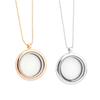 Living Memory Floating Charm Round Glass Locket Pendant Necklace Fashion Jewelry