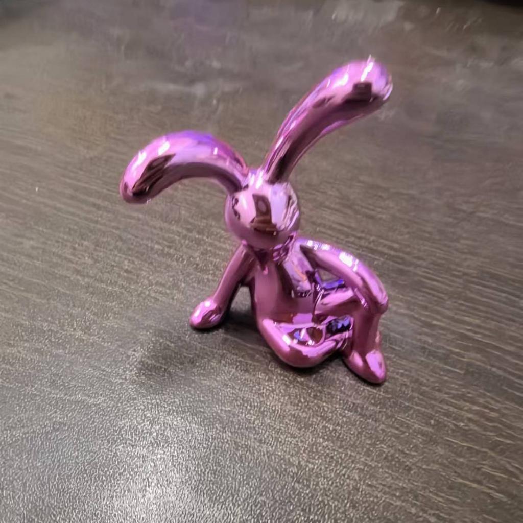 Современная скандинавская гальванизированная креативная фигурка кролика, роскошное украшение для дома, гостиной, автомобиля и тумбы под телевизор