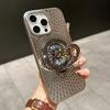 For iPhone 16 Pro Case Compatible with MagSafe Gyroscope Kickstand Heat Dissipation PC Back Cover