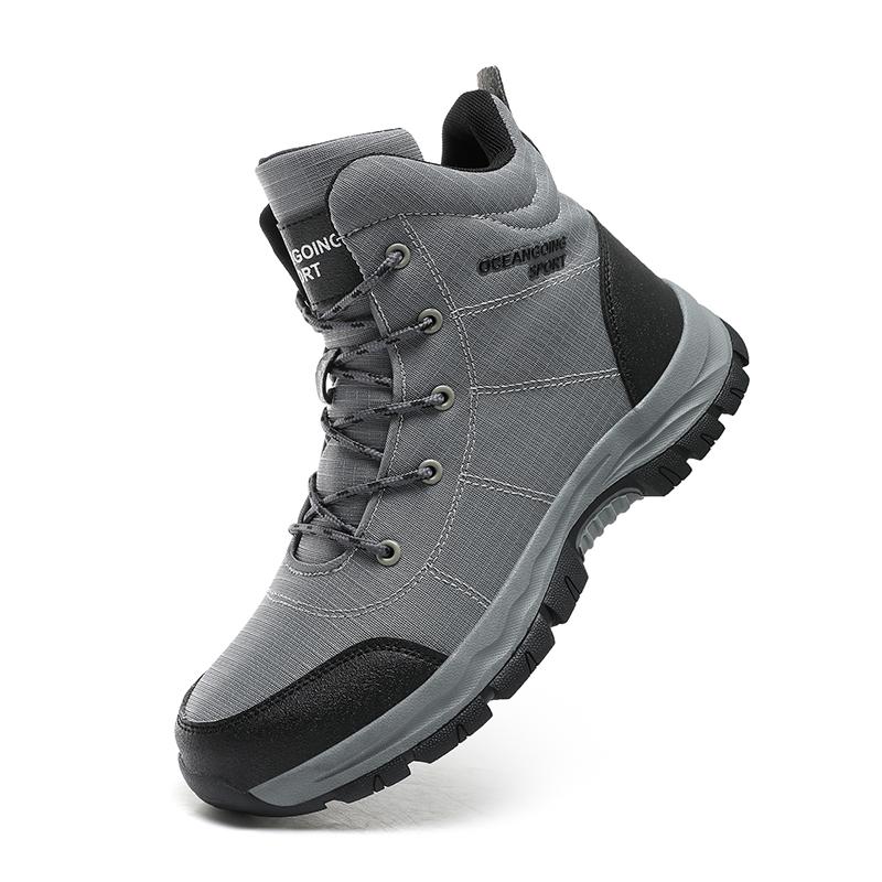 2024 зимние ботинки мужские кроссовки плюшевые модные высокие скальные охотничьи ботинки ботильоны на шнуровке походные ботинки на открытом воздухе размер 39-48