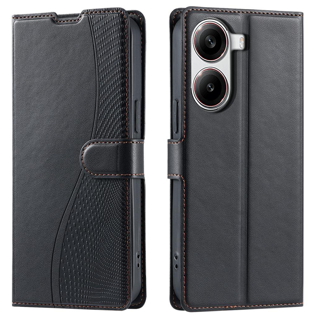 For Xiaomi Redmi Turbo 4 5G/Poco X7 Pro 5G Case Dots Imprinted PU Leather Flip Phone Cover with Card Slot,Strap