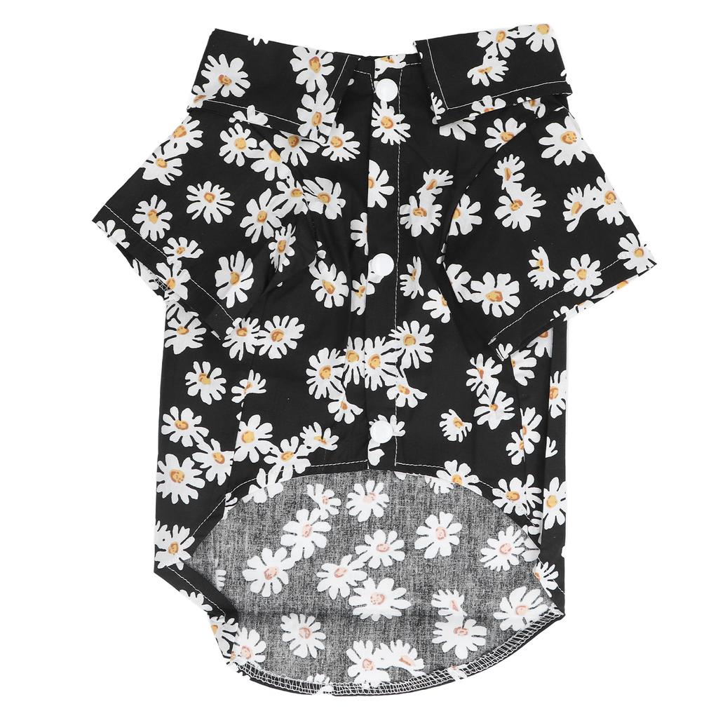 Daisy Print Dog Shirt Soft Breathable Flexible Pet T Shirt for Small Dogs and Cats