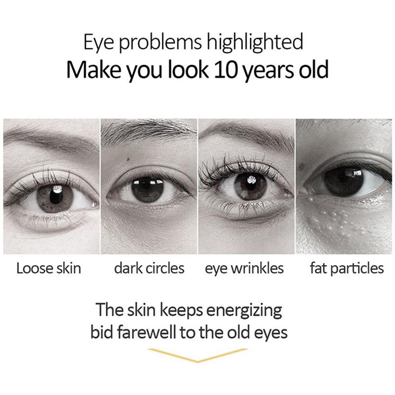 Сыворотка для глаз с икрой, увлажняющая, удаляющая темные круги, мешки под глазами, вращающиеся бусины, эссенция для глаз, восстанавливающая сыворотка для глаз, гладкие тонкие линии