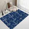 Nautical Anchor Floor Mat INS Style Soft Bedroom Floor House Laundry Room Mat Anti-skid Household Carpets