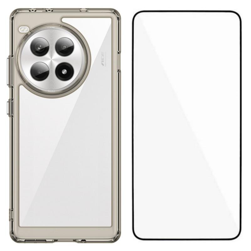 Чехол для телефона OnePlus Ace 3 Pro 5G WANLONFENG Серия XC TPU Акриловая крышка с закаленным стеклом (Большое отверстие для линзы)