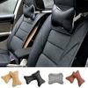 Travel Car Seat Headrest Neck Leather Pad Car Universal Head and Neck Pillow Interior Supplies