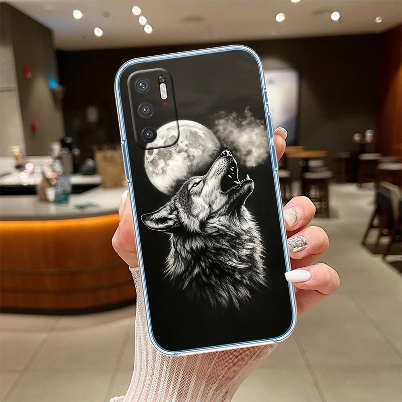 UP6 Animal Wolf Transparent Phone Case for Samsung Galaxy A04 A04S A14 A23 A34 A54 M23 M33 M52 M53