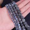Natural Stone Black Weathered Agates Round Beads for Jewelry Making 15'' Strand