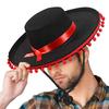 Wide Brim Mexican Hat Costumes Fuzz Ball Spanish-style Hat Mexican Sombrero Hats Halloween