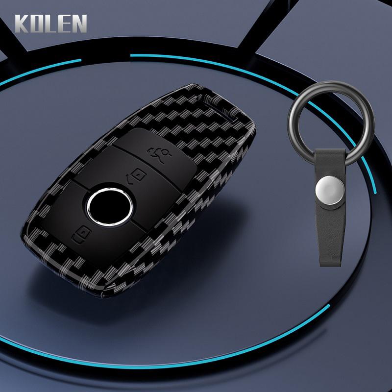 Чехол для автомобильного ключа из углеродного волокна ABS для Mercedes Benz ABCES Class W204 W205 W212 W213 W176 GLC CLA AMG W177 X167 W463