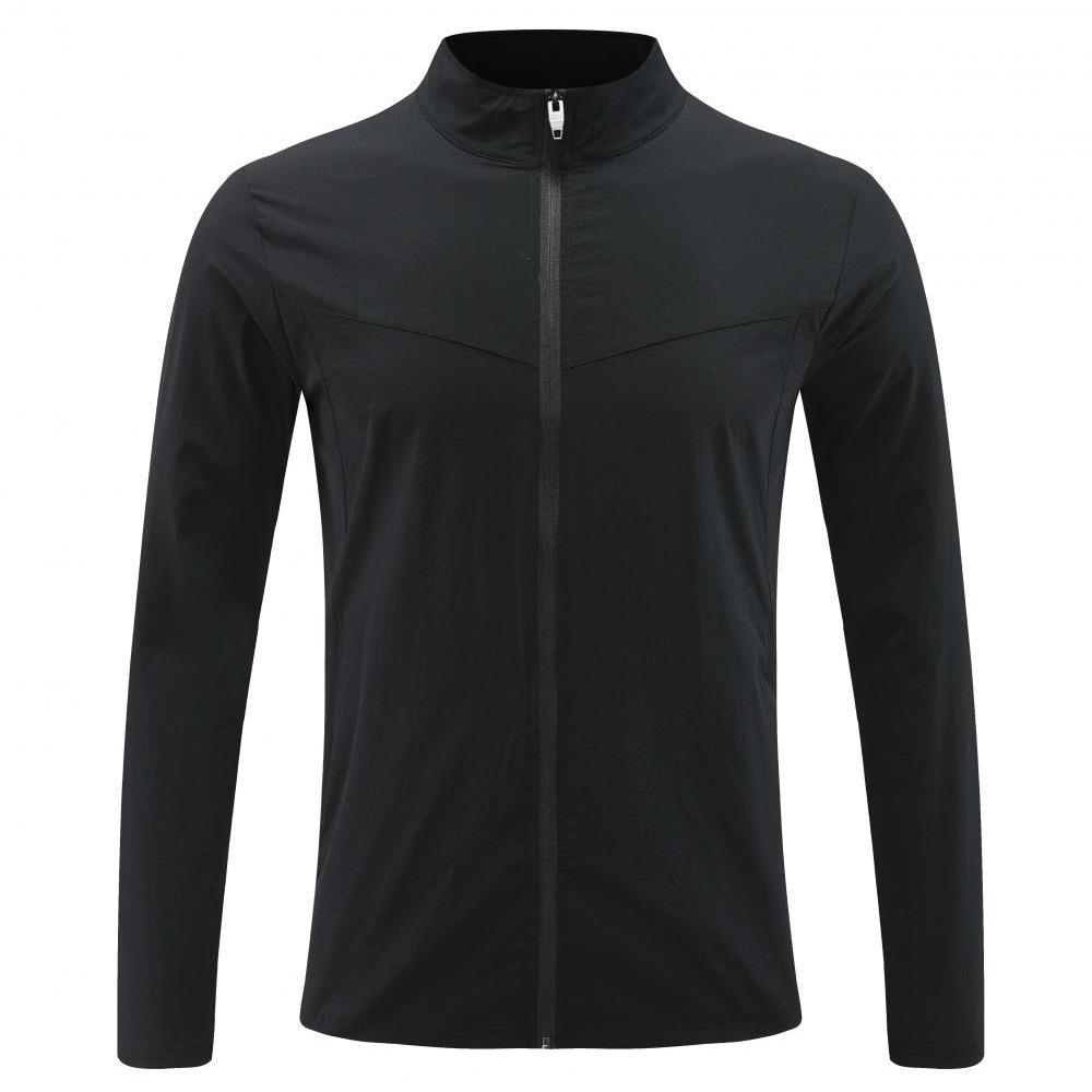 LULU Men's Autumn Breathable Sport Jacket - Casual Long Zipper, Stand-Up Collar, Trendy Running Outerwear